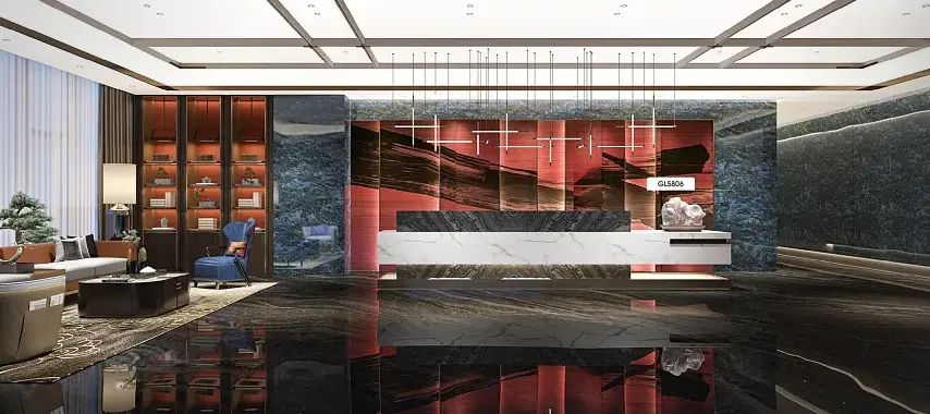 Σύγχρονη σχεδίαση μαρμάρινα PVC Κινηματογραφική ταινία